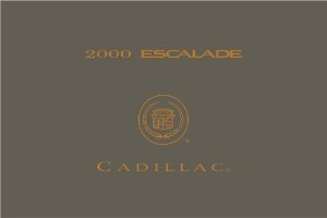 2000 Cadillac Escalade Owner's Manual
