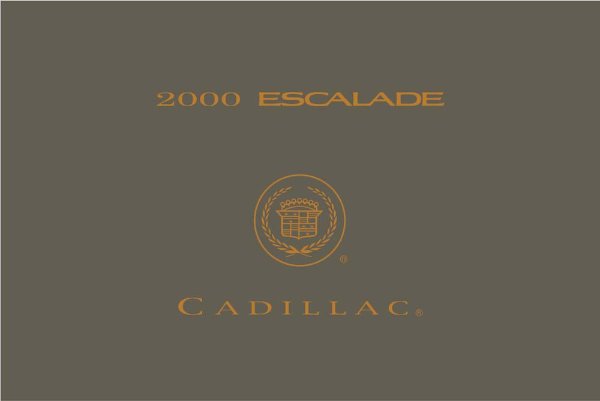 2000 Cadillac Escalade Owner's Manual