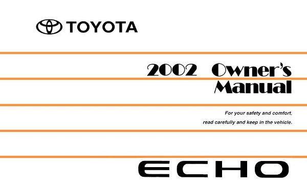 2002 Toyota Echo Owner's Manual