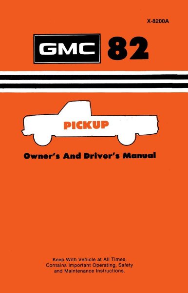 1982 GMC Light Duty Pickup Owner's Manual