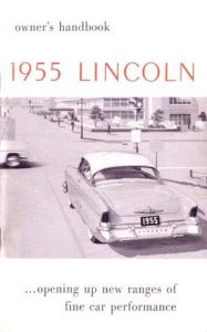 1955 Lincoln Capri, Custom Owner's Manual