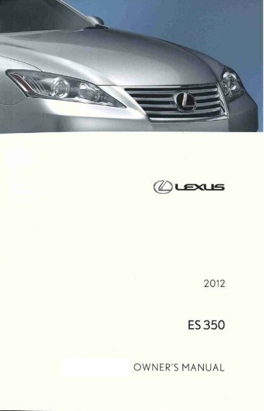 2012 Lexus ES 350 Owner's Manual