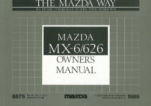 1989 Mazda MX-6 / 626 Owner's Manual