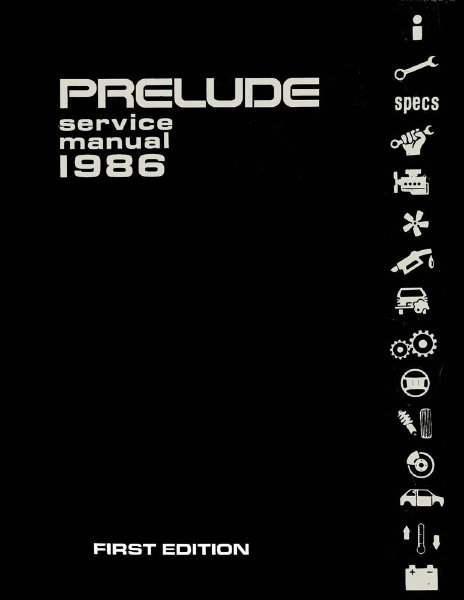 1986 Honda Prelude Factory Shop Service Manual