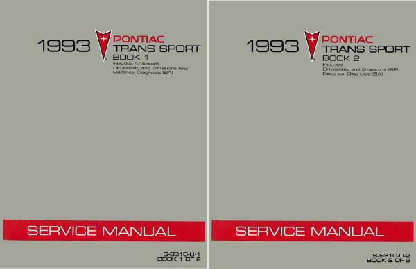 1993 Pontiac Trans Sport Factory Shop Service Manual