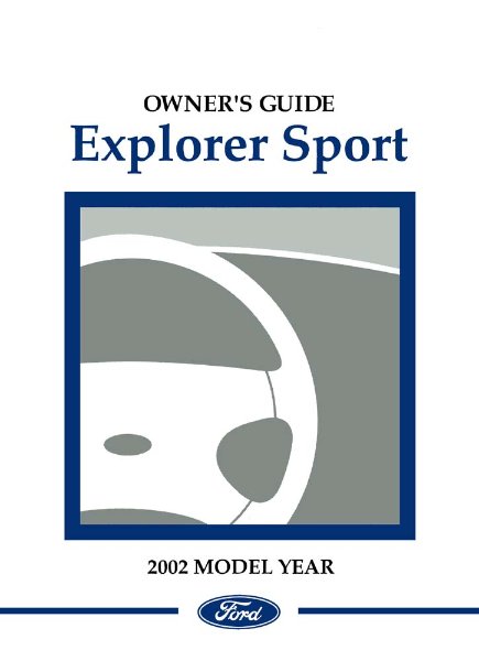 2002 Ford Explorer Sport Owner's Manual