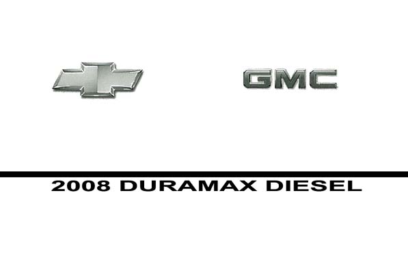 2008 Chevrolet DIESEL SUPPLEMENT Owner's Manual