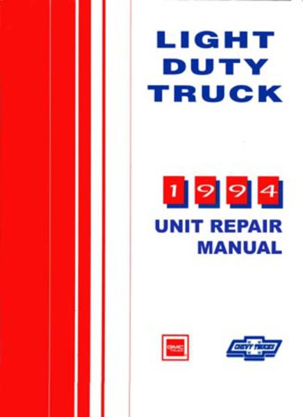 1994 Chevrolet Truck C10, C20, C30, K10, K20, K30 Factory Shop Service Manual