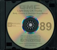 1989 CHEVROLET TRUCK C/K LIGHT DUTY Body, Chassis & Electrical Service Manual sample image