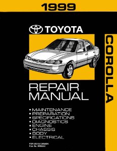 1999 Toyota Corolla Factory Shop Service Manual