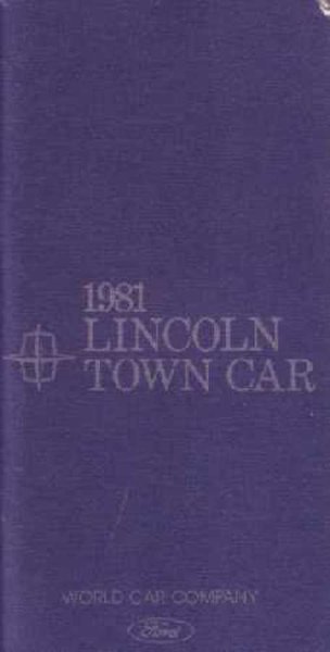 1981 Lincoln Town Car Owner's Manual