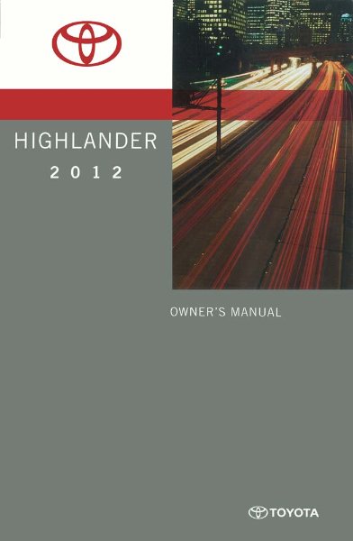 2012 Toyota Highlander Owner's Manual