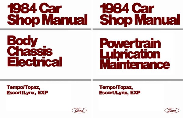 1984 Ford Escort, Tempo, Lynx Factory Shop Service Manual