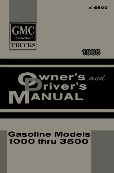 1966 GMC Light Duty Truck Owner's Manual
