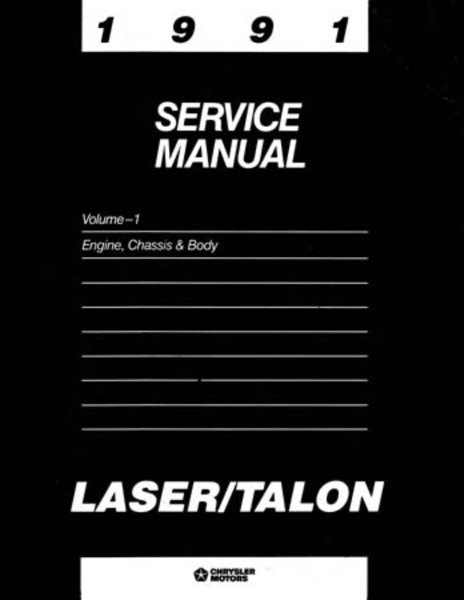 1991 Plymouth Laser, Talon Factory Shop Service Manual