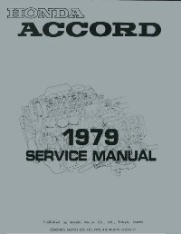 1979 Honda Accord Shop Service Repair ManualBody