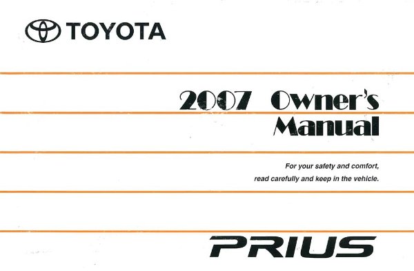 2007 Toyota Prius Owner's Manual