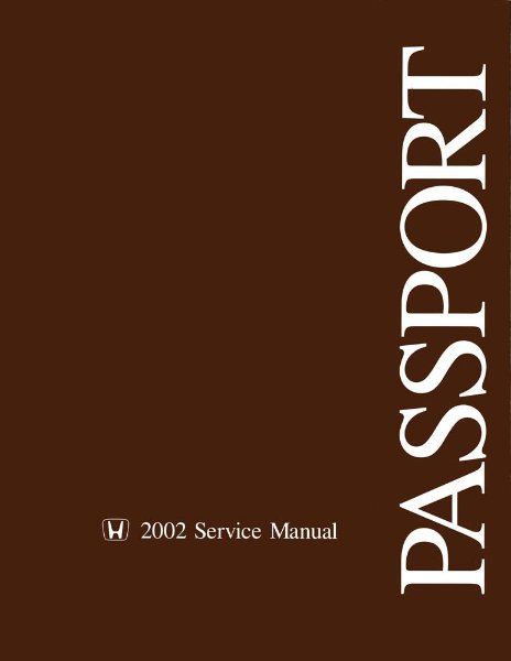 2002 Honda Passport Factory Shop Service Manual