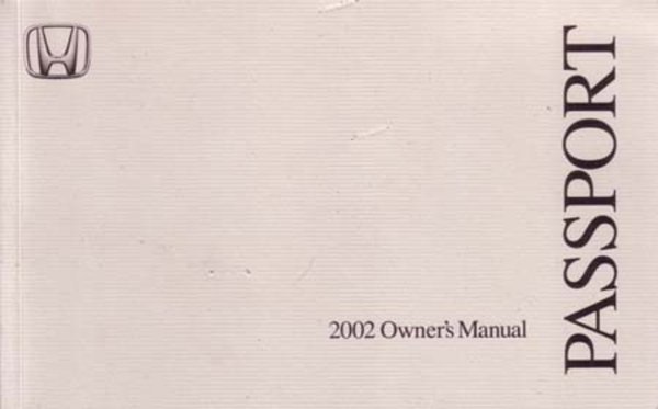 2002 Honda Passport Owner's Manual