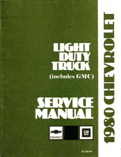 1980 Chevrolet C10, C20, C30, K10, K20, K30 Light Duty, G