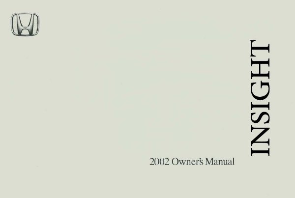 2002 Honda Insight Owners Manual User Guide