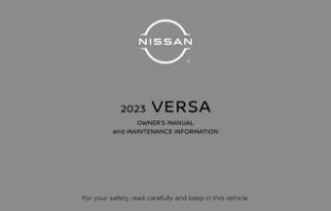 2023 Nissan Versa Sedan Owner's Manual
