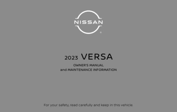 2023 Nissan Versa Sedan Owner's Manual
