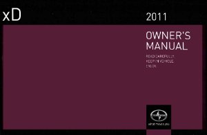 2011 Scion Scion XD Owner's Manual