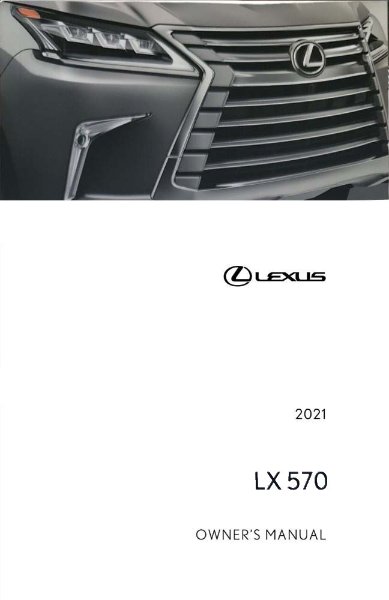 2021 Lexus LX 570 Owner's Manual