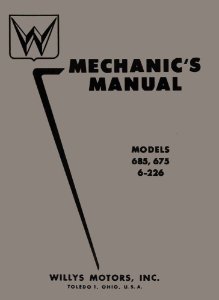 1952–1955 Jeep Aero Car Factory Shop Service Manual