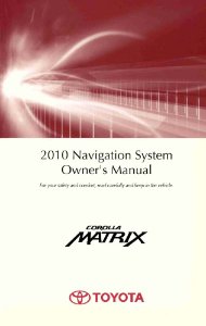 2010 Toyota Corolla Matrix Owner's Manual