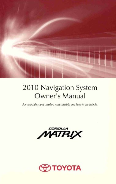 2010 Toyota Corolla Matrix Owner's Manual