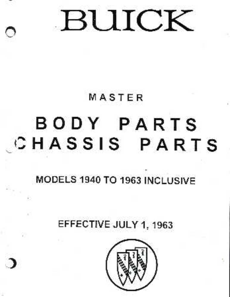 1959 1960 1961 1962 1963 Buick Parts Numbers Book List Guide Interchange Factory