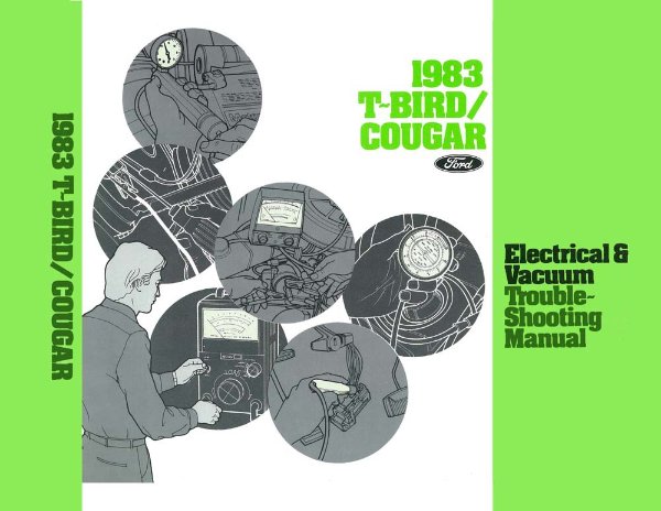 1983 Ford Thunderbird, Cougar EVTM Wiring Diagrams Manual