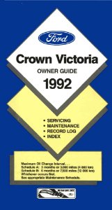 1992 Ford Crown Victoria Owner's Manual