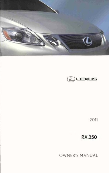 2011 Lexus RX 350 Owner's Manual