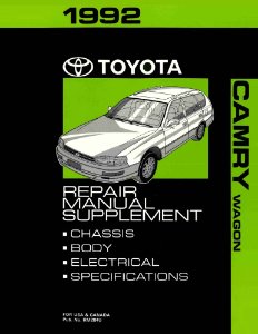 1992 Toyota Camry Wagon Supplement Shop Service Repair Manual