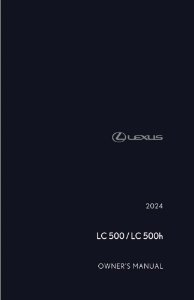 2024 Lexus LC 500, 500H Owner's Manual