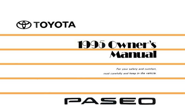 1995 Toyota Paseo Owner's Manual