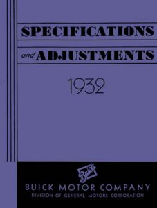 1932 Buick Series 50, Series 60, Series 80, Series 90 Factory Shop Service Manual