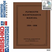 1934-36 PLYMOUTH Full Line Body, Chassis & Electrical Service Manual sample image