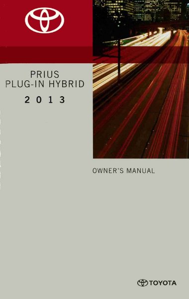 2013 Toyota Prius Plug-In Hybrid Owner's Manual