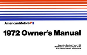 1972 AMC All Models Owner's Manual