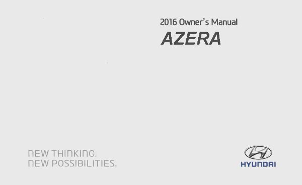 2016 Hyundai Azera Owner's Manual