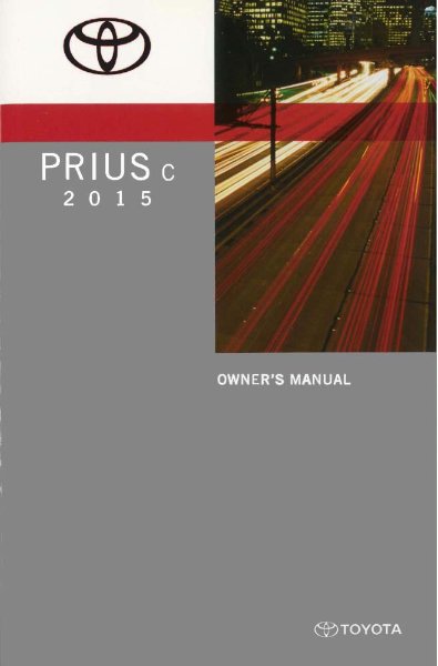 2015 Toyota PRIUS C Owner's Manual