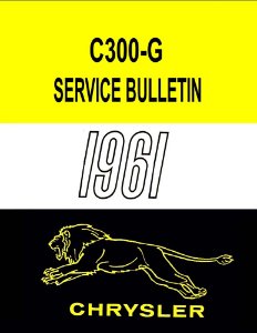 1961 Chrysler 300 Factory Shop Service Manual