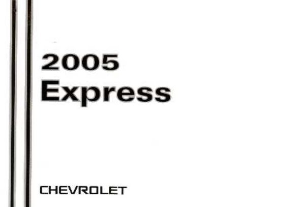 2005 Chevrolet Express Van Owner's Manual