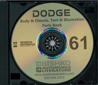 1961 DODGE Car Body & Chassis, Text & Illustration Part Book sample image