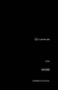 2026 Lexus NX 350 Owner's Manual
