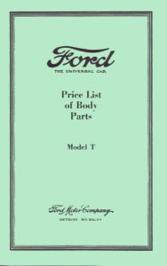 1915–1927 Ford T Parts Book